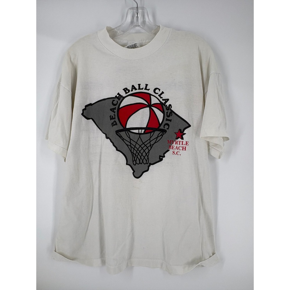 1994 Beach Ball Classic Myrtle Beach SC Basketball T Shirt Kingstree Knits XL‎